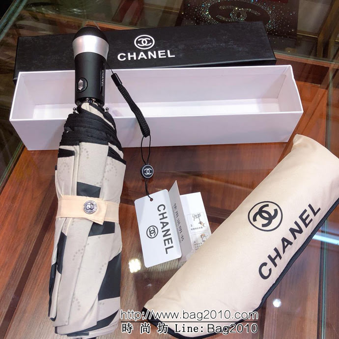 CHANEL香奈兒 亞太專櫃 最新款山茶花 全自動UV晴雨傘 防雨防紫外線隔熱傘  sll1031